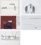 Sem Título by Eleonore Koch, técnica mista e colagem sobre papel, offered Nov 2018