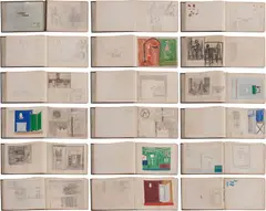 Caderno de Desenho nº 2 by Eleonore Koch, grafite, carvão e têmpera sobre papel, offered Nov 2018