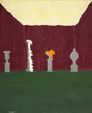 Eleonore Koch, Statues Under Yellow Sky