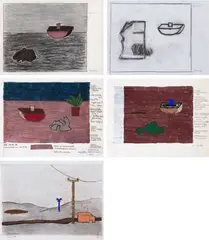 Sem Título by Eleonore Koch, técnica mista e colagem sobre papel, offered Nov 2018