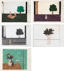Sem Título by Eleonore Koch, técnica mista e colagem sobre papel, offered Nov 2018