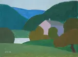 Paisagem by Paul Ruegg, guache sobre papel, offered Nov 2018