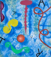 Sem Título by Fernando Barata, 1995, acrílica sobre tela, offered Aug 2018