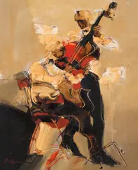 Duo by Gustavo Ortiz, 1982, óleo sobre tela, offered Aug 2018