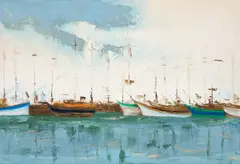 Marinha by Berto Kock, óleo sobre tela, offered Aug 2018