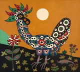 Meyes Filho, Galo, 1971, acrílica sobre placa
