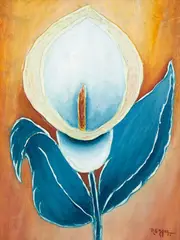Copo de Leite by R. S. Jane, 1998, óleo sobre tela, offered Aug 2018