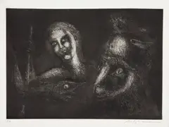 Sem Título by Marcelo Grassmann, gravura em metal sobre papel, offered Aug 2018
