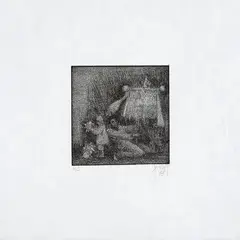 Sem Título by Mário Gruber, 1975, gravura em metal sobre papel, offered Aug 2018