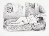 Octávio Aráujo, Danaé, 1972, litogravura sobre papel