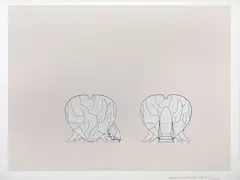 Two Hearts And One Body by Ernesto Neto, 2010, litografia sobre papel, offered Aug 2018