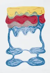 Quatro Lagos by Leda Catunda, 1998, serigrafia sobre papel, offered Aug 2018