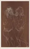 Flavio De Carvalho, Duas Mulheres, 1972, gravura em metal sobre papel