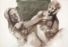 Marcelo Grassmann, Sem Título, 1988, sépia sobre papel