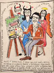 José Antônio da Silva, Pintor, 1975, aquarela sobre papel