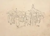 Sem Título by Carlos Prado, 1937, nanquim sobre papel, offered Aug 2018