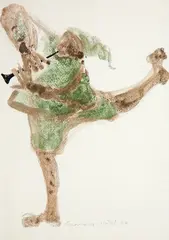 Músico by Clóvis Graciano, 1966, monotipia sobre papel, offered Aug 2018