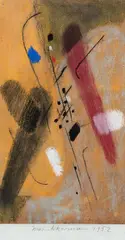 Max Ackermann, Sem Título, 1952, pastel oleoso sobre papel