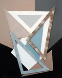 Guel Silveira, Composição Geométrica, 2017, acrílica e colagem sobre tela