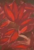 Carlos Scliar, Folhas Vermelhas, 1977, óleo sobre tela