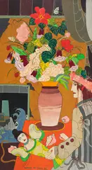 Vaso de Flor by Rodrigo De Haro, 1973, óleo sobre aglomedo, offered Aug 2018