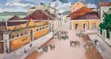 Martinho de Haro, Paisagem, óleo sobre madeira