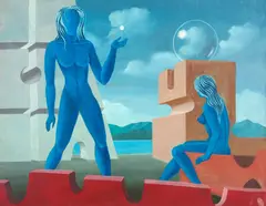 Sem Título by Walter Lewy, 1991, óleo sobre tela, offered Aug 2018