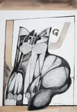 Gato by Aldemir Martins, 1977, nanquim e aquarela sobre papel, offered Aug 2018