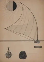 Jangada by Aldemir Martins, 1961, nanquim sobre papel, offered Aug 2018