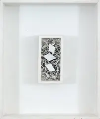 T 437 by Arthur Luiz Piza, arame galvanizado, zinco, acrílica e madeira, offered Aug 2018