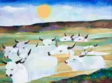 Boiada by Aldemir Martins, 1986, acrílica sobre tela, offered Aug 2018