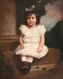 Karl Ernst Papf, Menina, 1897, óleo sobre tela colado em cartão