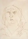Mãe by Candido Portinari, 1946, caneta tinteiro sobre papel, offered Aug 2018
