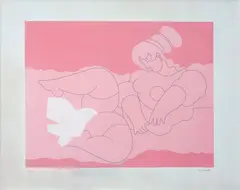 Milton Dacosta, Vênus com Pássaro, serigrafia sobre papel