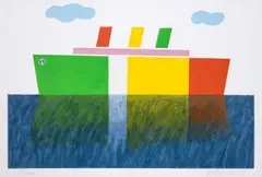 Barco by Gustavo Rosa, litogravura sobre papel, offered Jun 2018