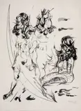 Flavio De Carvalho, Três Mulheres, 1972, litogravura sobre papel