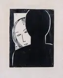 Lasar Segall, Duas Cabeças, xilogravura sobre papel