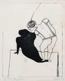 Conflito by Gessiron Alves Franco, 1974, gravura em metal sobre papel, offered Jun 2018