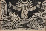 Raimundo de Oliveira, Multiplicação dos pães e peixes, xilogravura sobre papel japonês