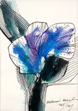 Flor by Aldemir Martins, nanquim e aquarela sobre papel, offered Jun 2018