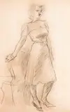 Mulher by Ernesto de Fiori, crayon sobre papel, offered Jun 2018