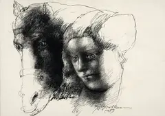 Sem Título by Marcelo Grassmann, 1989, carvão sobre papel, offered Jun 2018