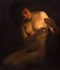Tony Koegl, Figura Feminina com Vela Na Mão, 1941, óleo sobre tela