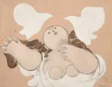 Milton Dacosta, Figura e Pássaros, 1968, óleo sobre tela