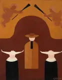 Djanira da Motta e Silva, Cena Religiosa, óleo sobre tela