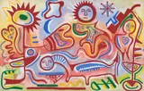 Figuras Marcianas by Jairo Arcoverde, 1992, óleo sobre tela, offered Jun 2018