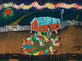 Ciranda by José Antônio da Silva, 1988, óleo sobre tela, offered Jun 2018