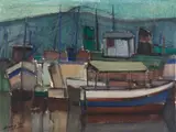 Barcos by Arcangelo Ianelli, óleo sobre tela, offered Jun 2018