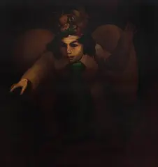 Anjo da Renascença Brasileira (Chapéu nº 9) by Mário Gruber, 1985, óleo sobre madeira, offered Jun 2018