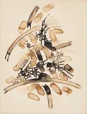 Abstrato by Antônio Bandeira, óleo sobre cartão colado em tela, offered Jun 2018